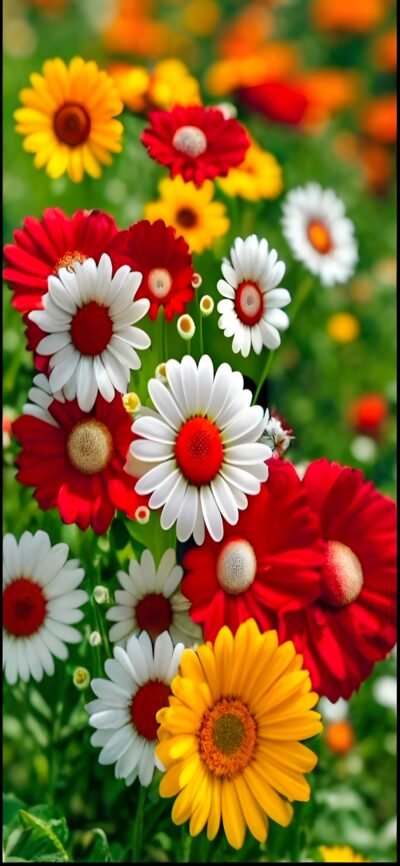 Colorful Daisy Flowers HD Wallpaper