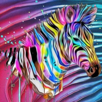 Colorful Wallpaper – Vibrant Zebra Abstract