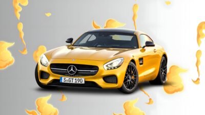Yellow Mercedes Amg Gt Flame Burst HD Wallpaper