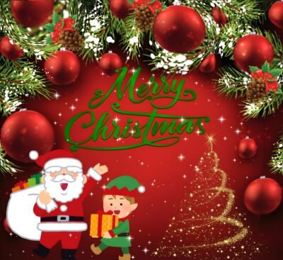 Merry Christmas Festive Santa Free HD Wallpaper