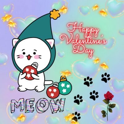 Cute Cat Valentine HD Wallpaper