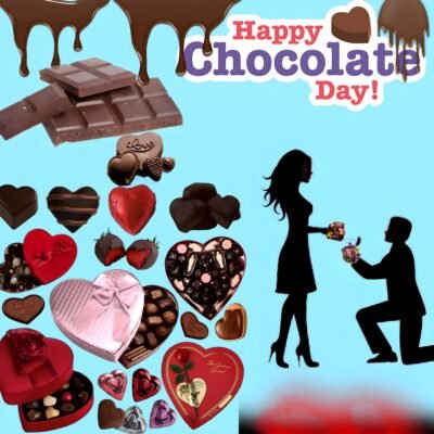 Happy Chocolate Day Celebration Art HD Wallpaper