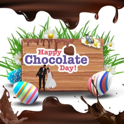 Happy Chocolate Day Celebration Art HD Wallpaper