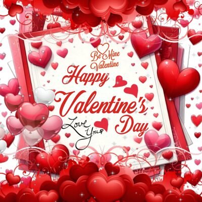 Happy Valentine’s Day Heart Art HD Wallpaper