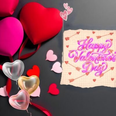 Happy Valentine’s Day Heart Art HD Wallpaper
