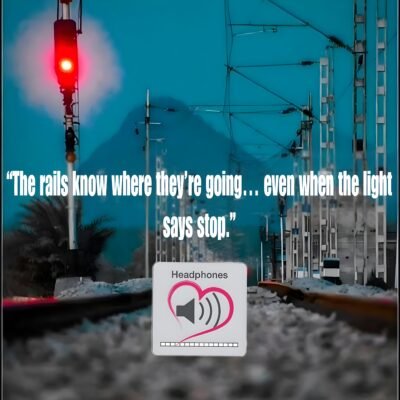 Railway Tracks Red Signal HD Wallpaper