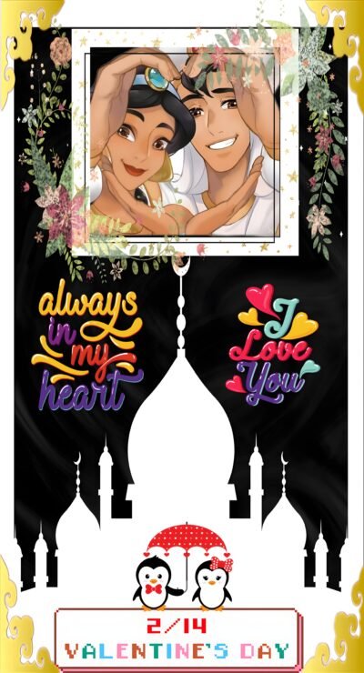 iPhone Wallpaper HD Valentine’s Day Love Illustration